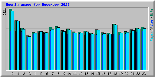 Hourly usage for December 2023